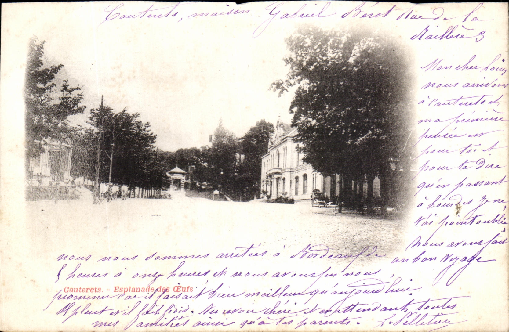 CPA Cauterets Esplanade eggs