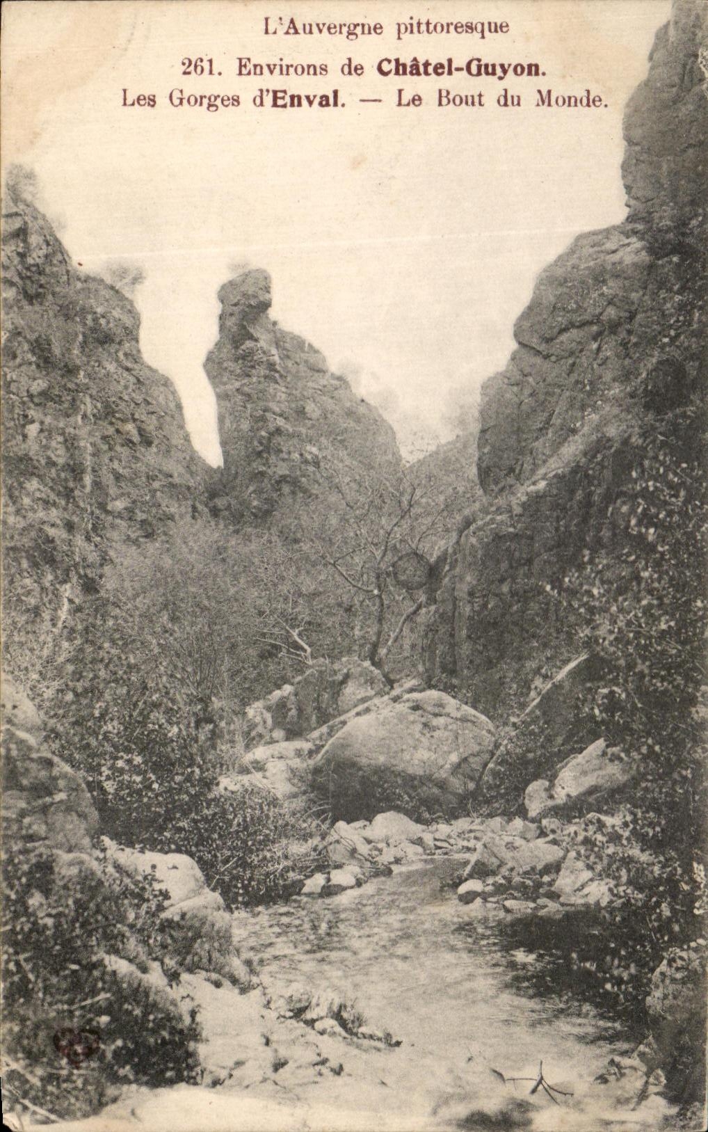 Gargantas pintorescas de CPA Auvergme Chatel Guyon de Enval el extremo del mundo