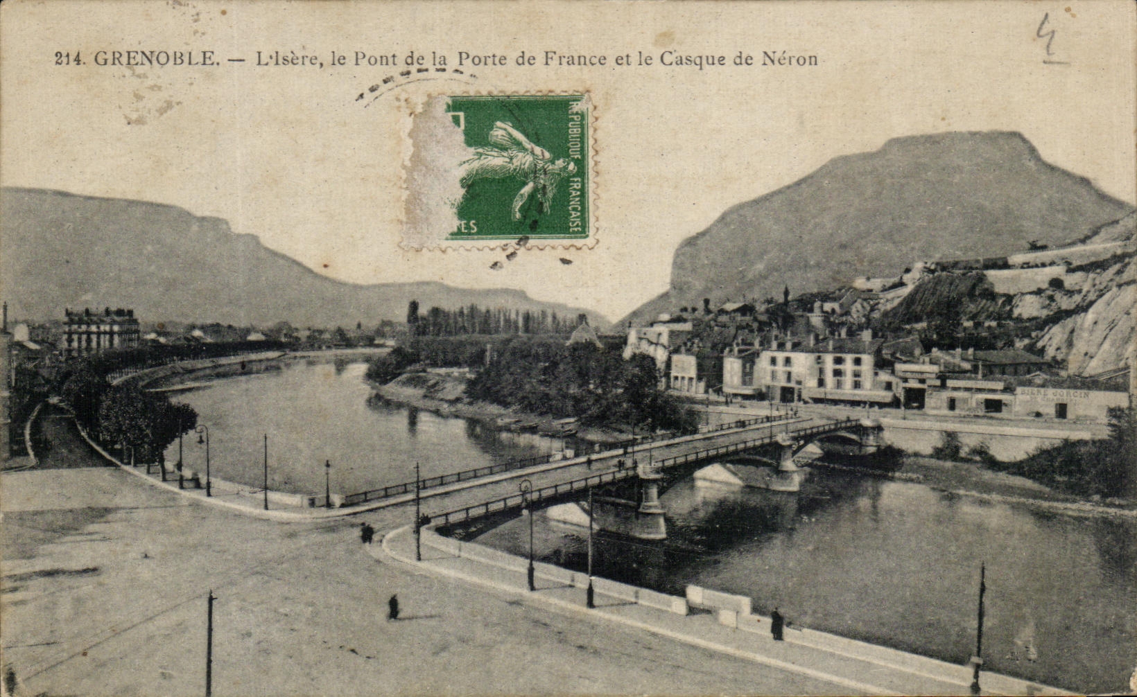 CPA Grenoble L'Isere Le Pont De La Porte De France Et Le Casque De Neron