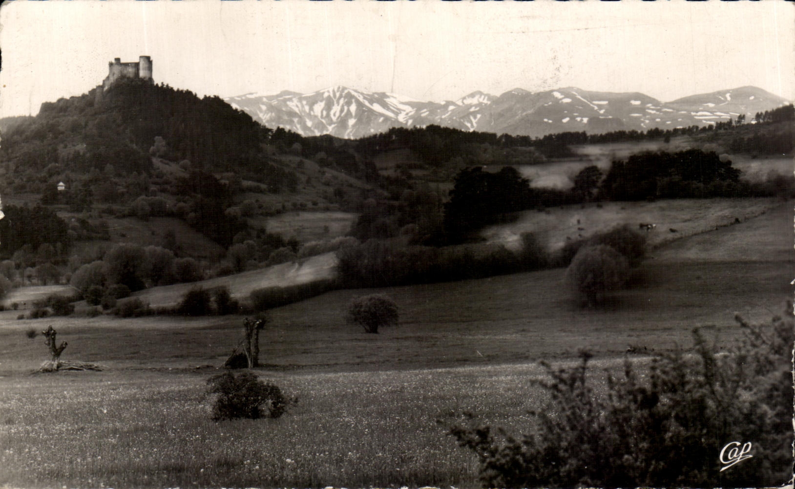 CPSM Murol the castle And Mountain Known Sancy