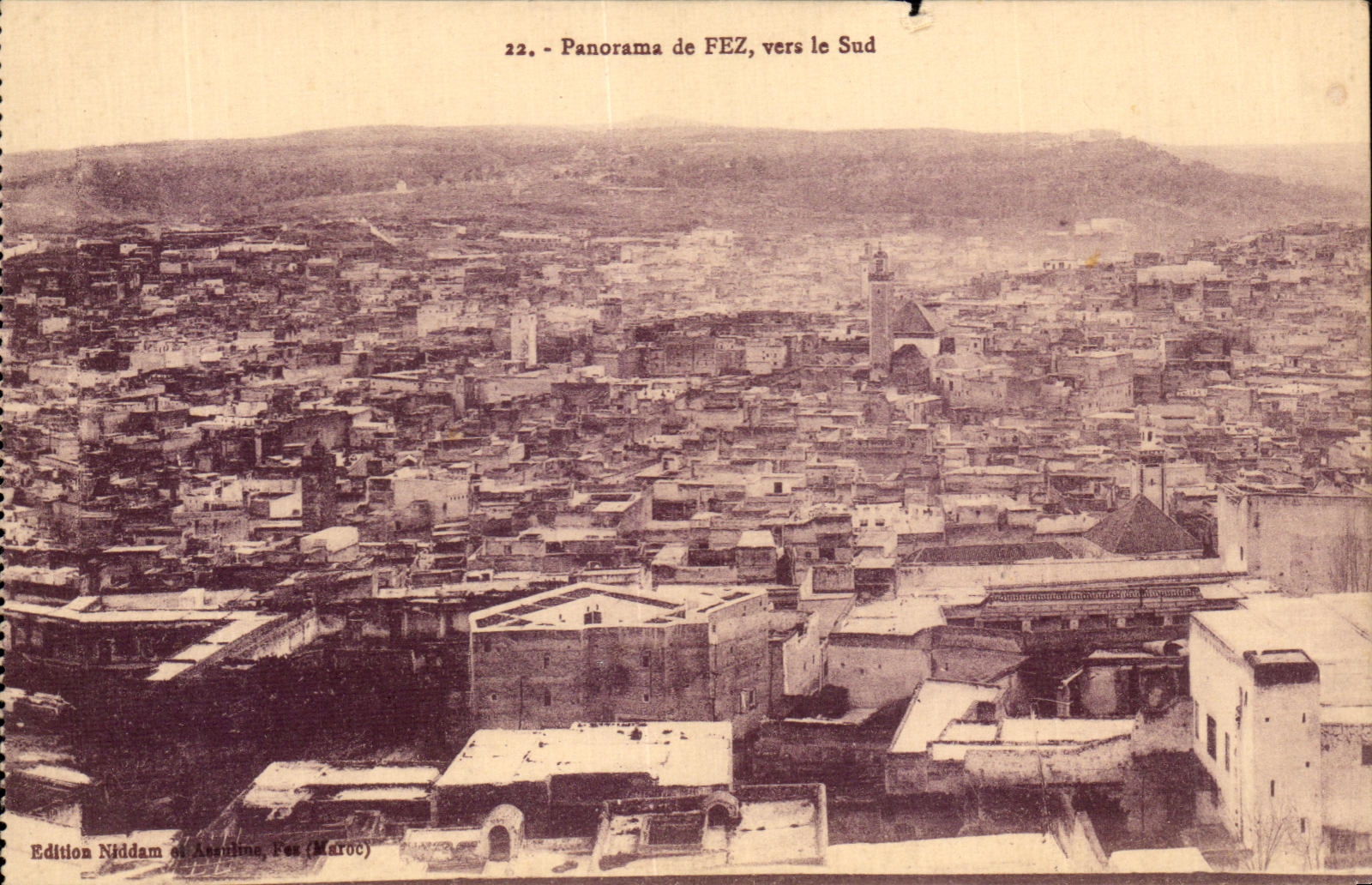 CPA Panorama de Fez vers le Sud Maroc 