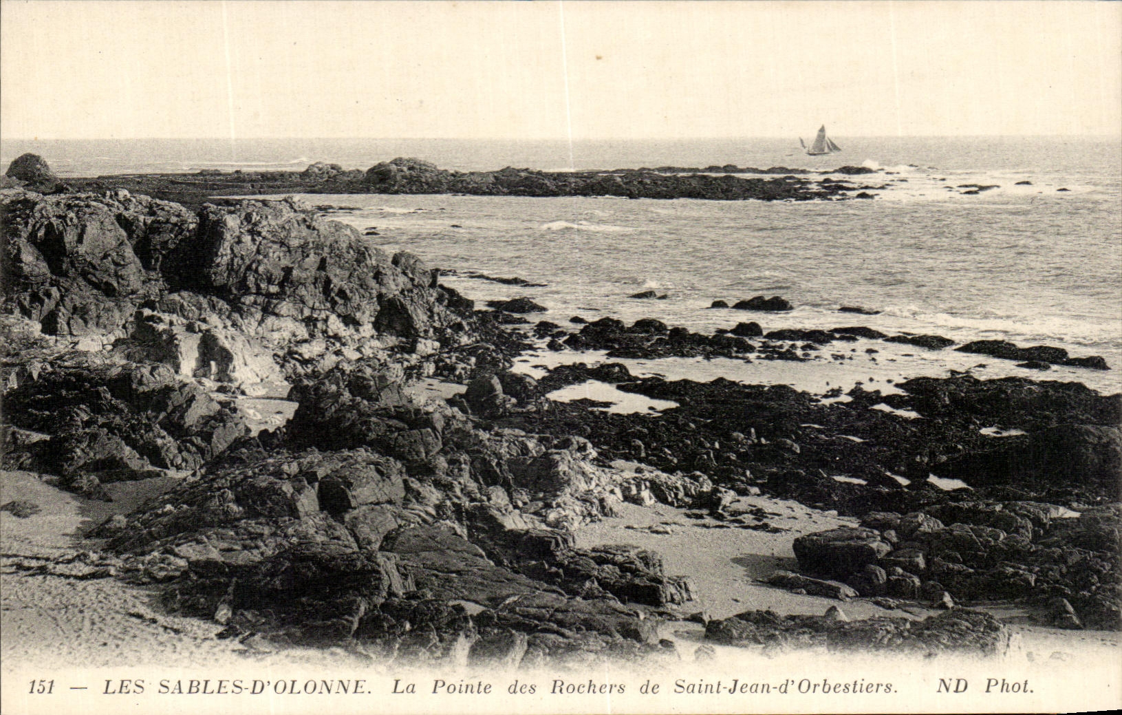 d'Olonne de los Sables de CPA el punto de las rocas del d Orbestiers de Jean del santo