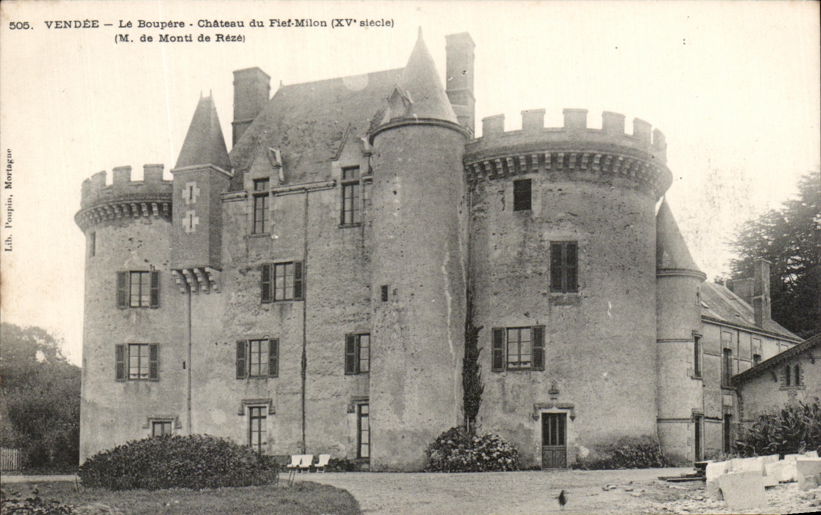 CPA Vendee Le Boupere Chateau Du Fief Milon