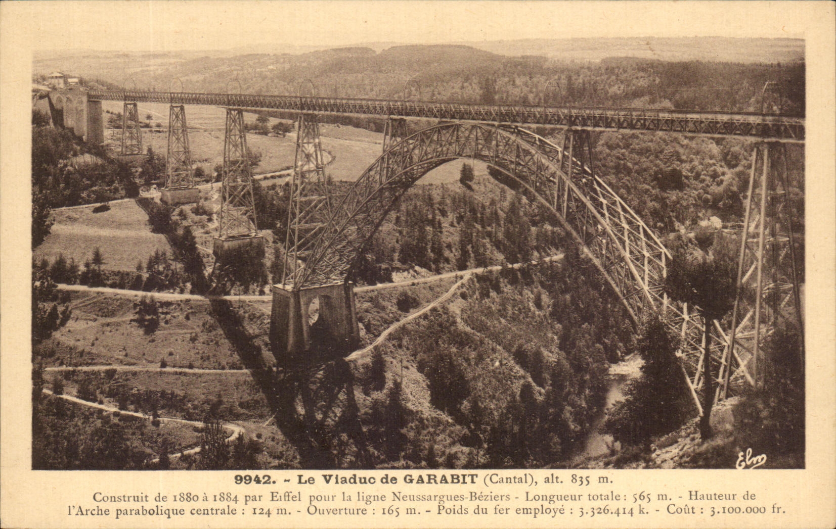 CPA Le Viaduc de Garabit Construit par Eiffel