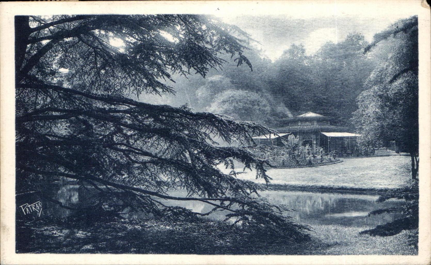 CPA Parc De Saint Cloud the kiosk of Trocadero