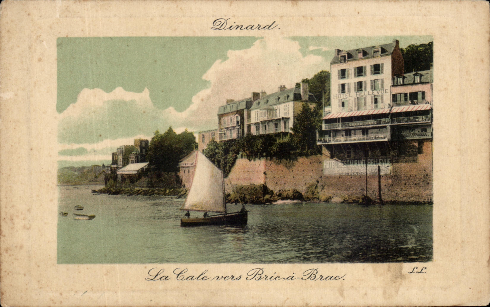 CPA Dinard La Cale vers Brice a Brac Hotel Bellevue