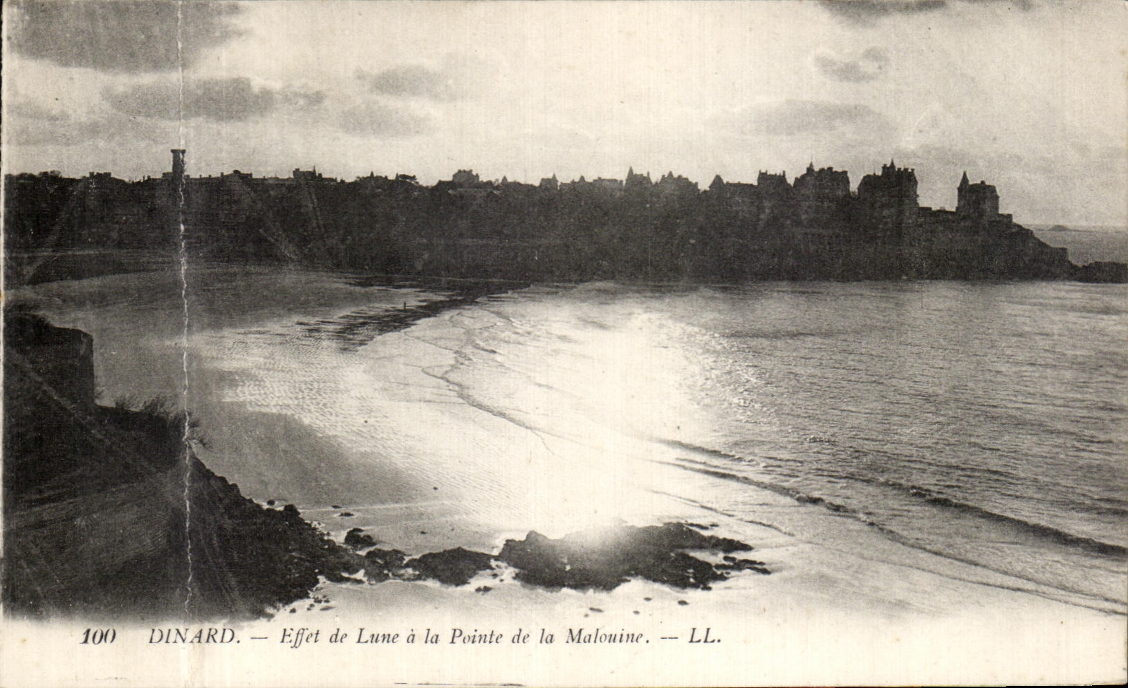 CPA Dinard Effet de Lune a la Pointe de la Malouine
