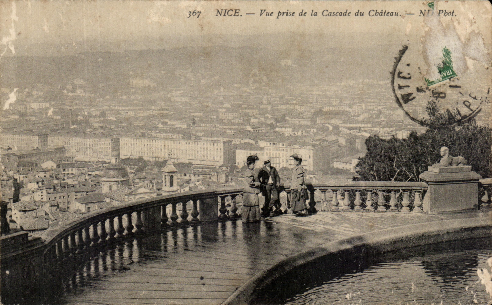 CPA Nice Seen from of the Cascade of the Castle
