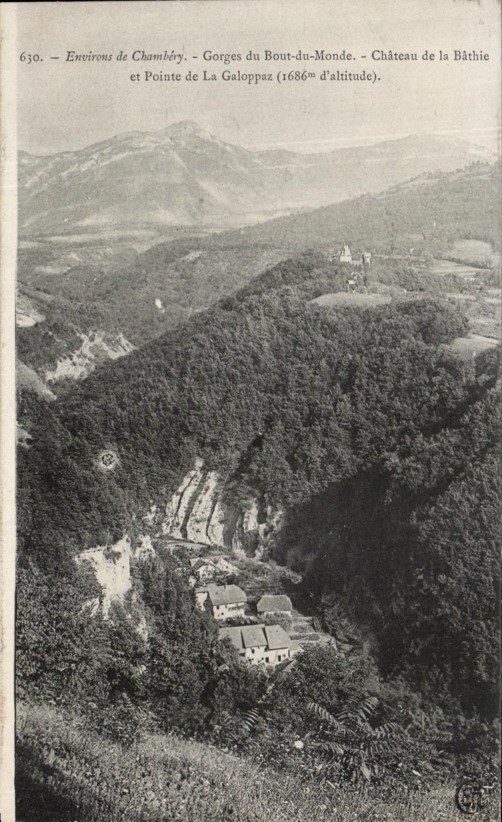 CPA Chambery Falls of the End of the World Castle of the bathy and Point of Galoppaz