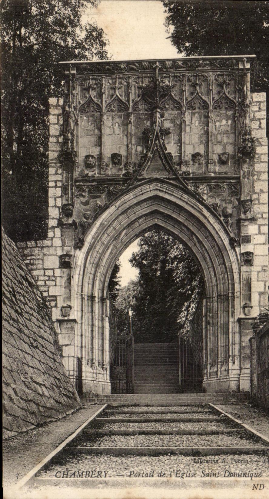 CPA Chambery Portail de l'Eglise Saint Dominique