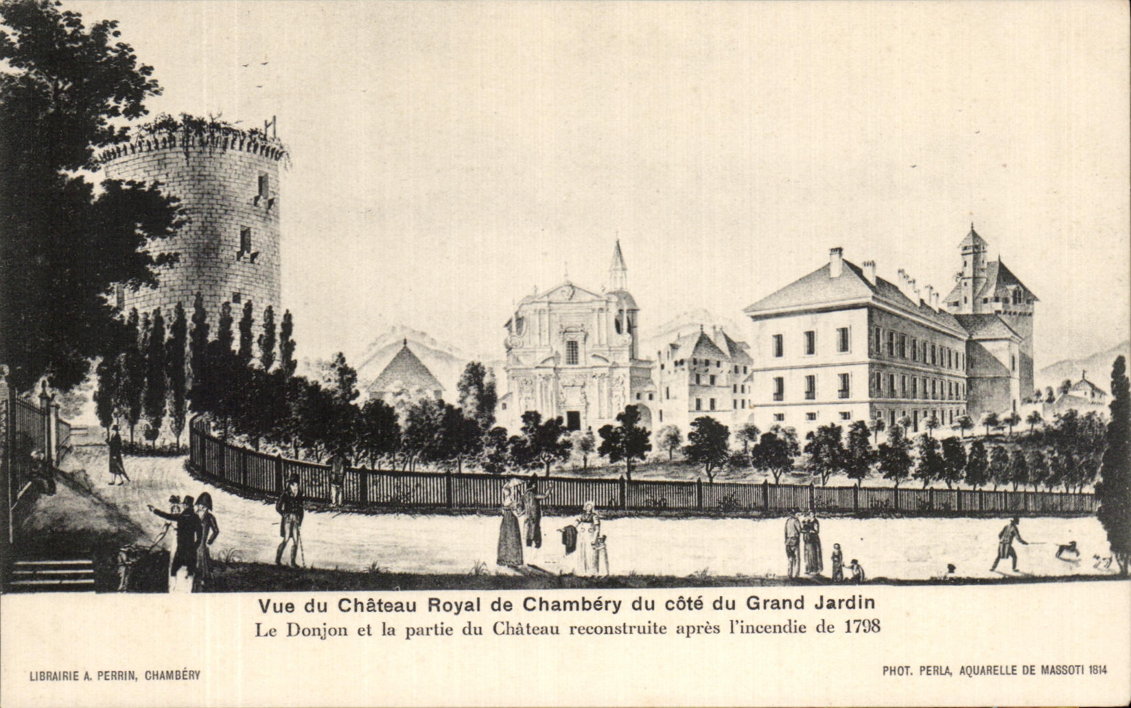 CPA Vue du Chateau Royal de Chambery du Cote du Grand Jardin 