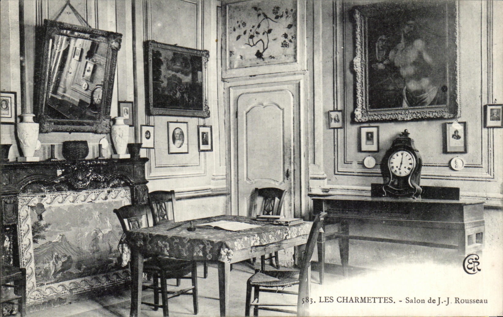 CPA Charmettes Living room of Rousseau