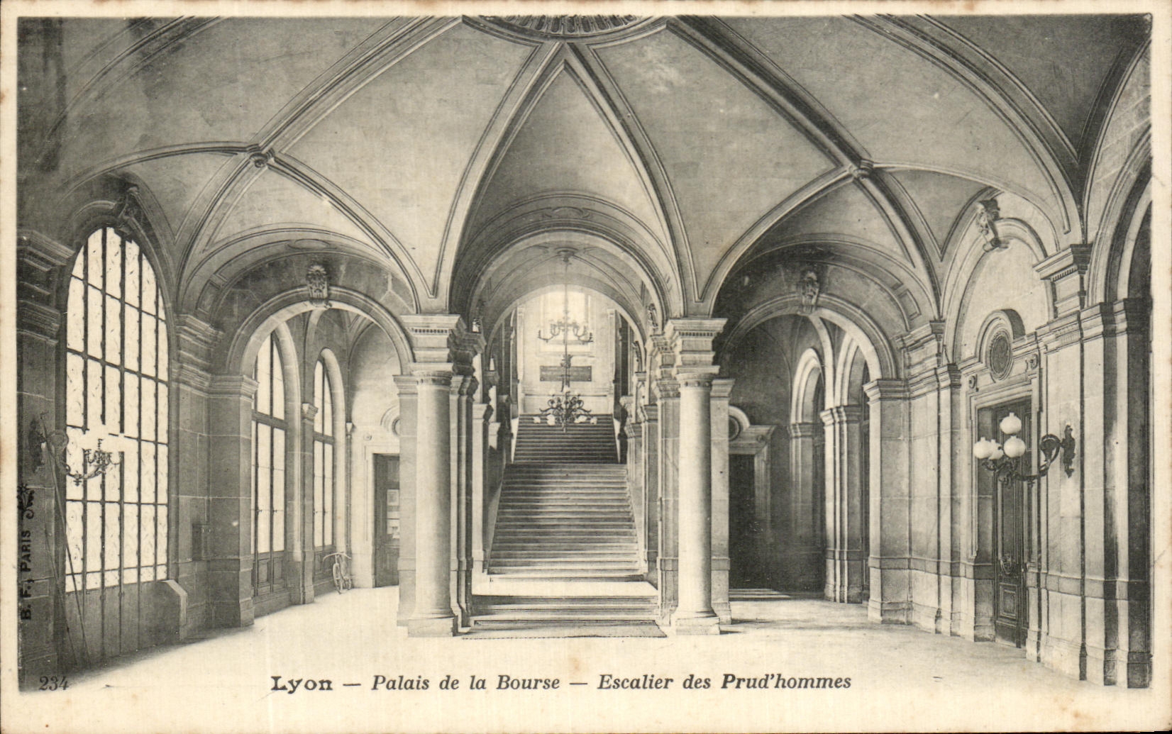 CPA Lyon Palate of the Stock Exchange Staircase of Prud men
