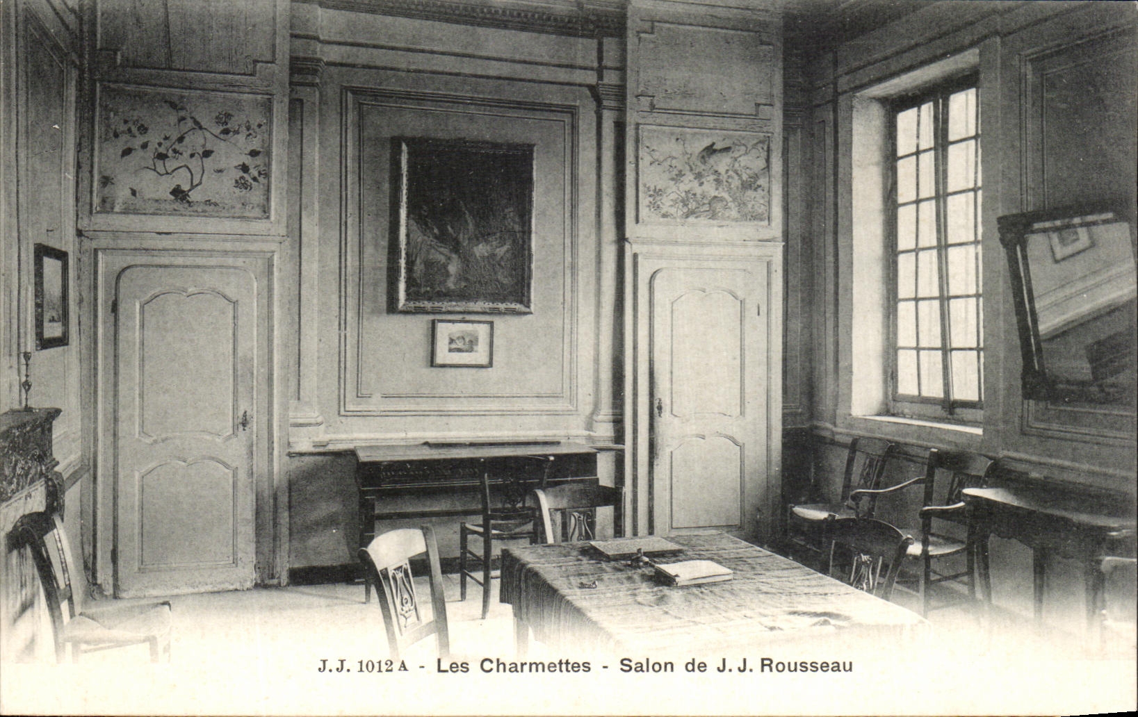CPA Charmettes Living room of J J Rousseau