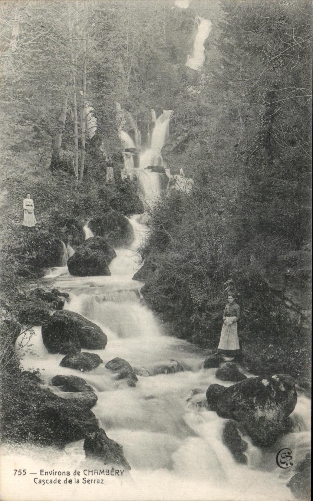 CPA Environs of Chambery Cascades of Serraz
