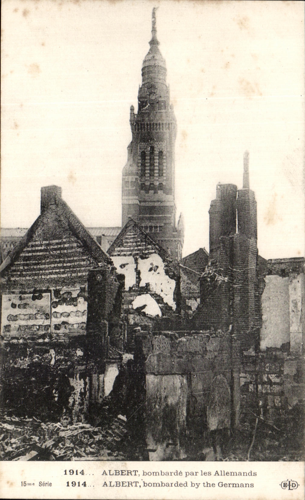 CPA Albert Bombarde Par Les Allemands Militaria