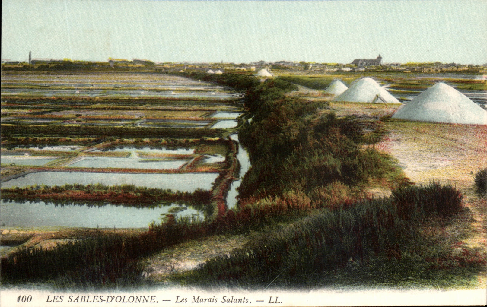 Pantanos del agua salada del d'Olonne de los Sables de CPA