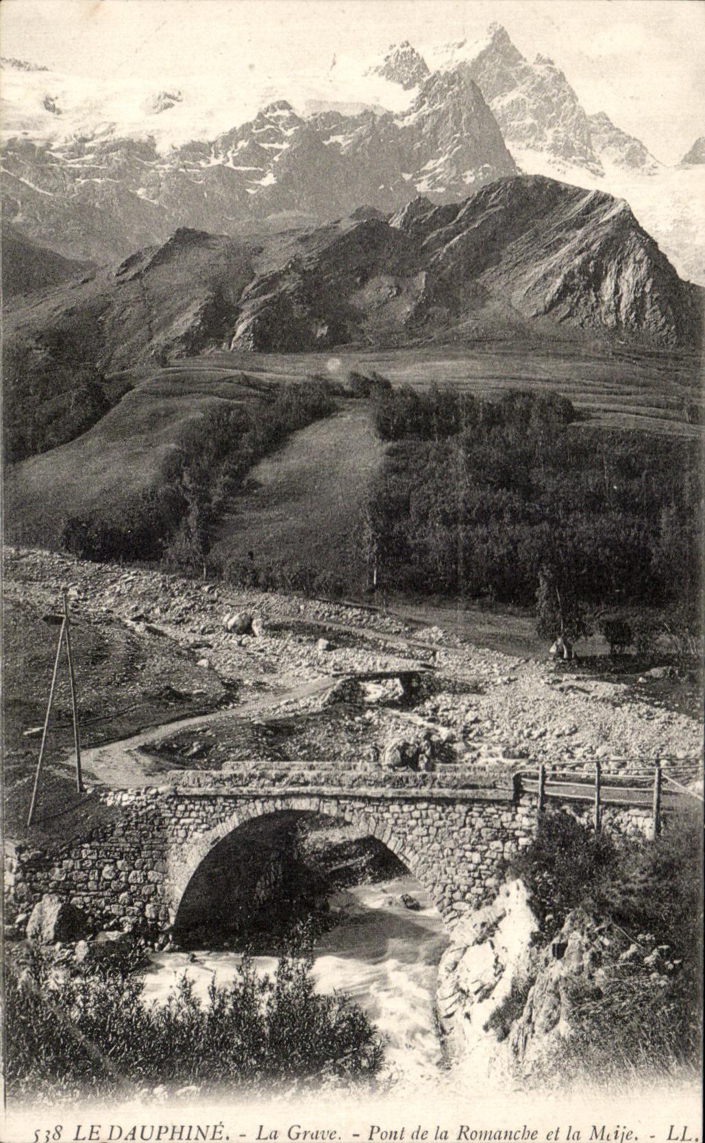 CPA Dauphine the Serious Bridge Of Romanche And Meije