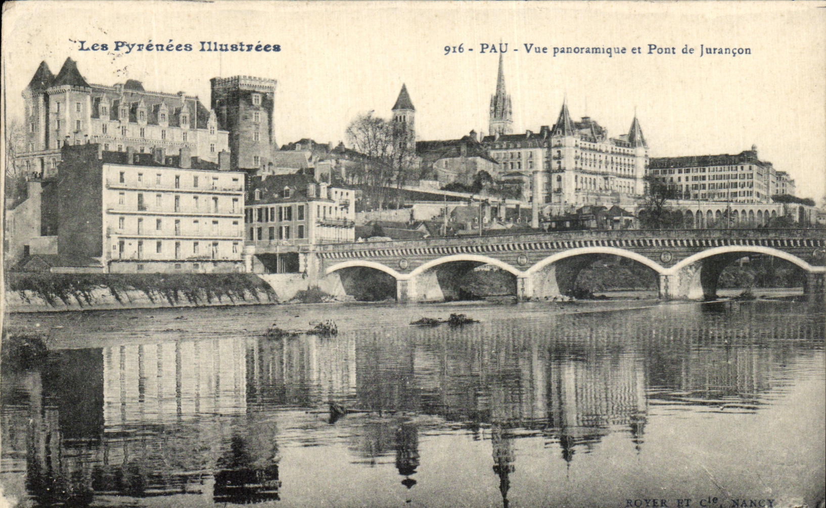 CPA Pau Panoramic View and Bridge of Jurancon