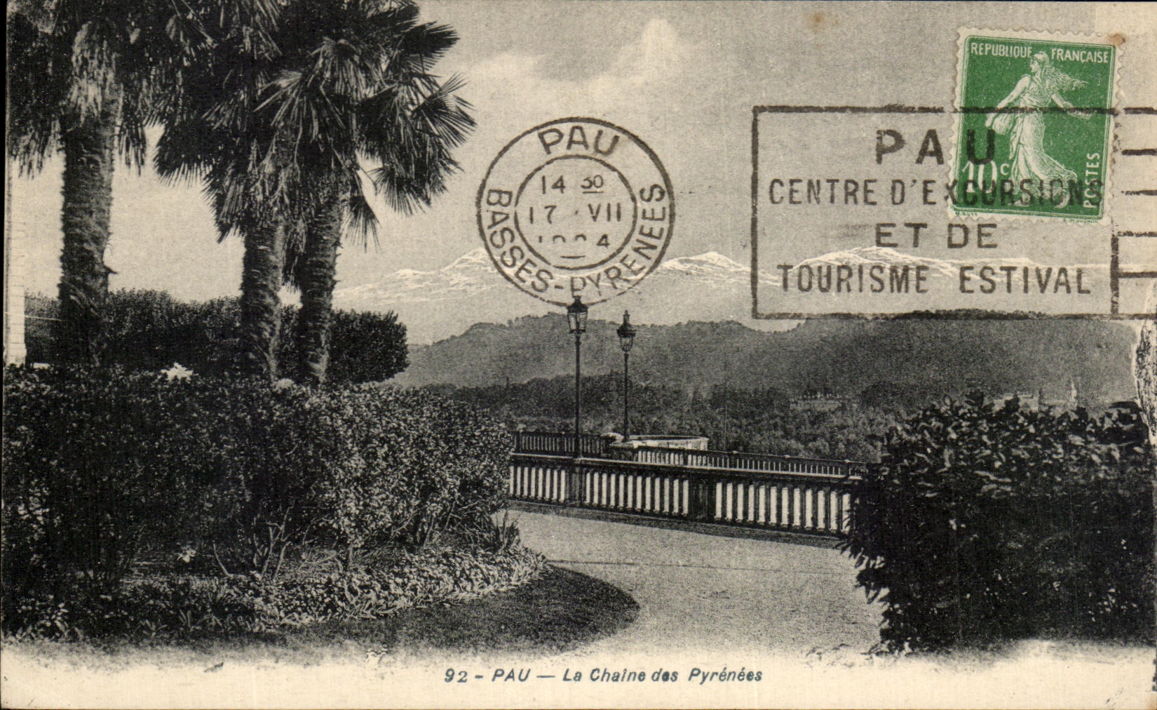 CPA Pau the Chain of the Pyrenees
