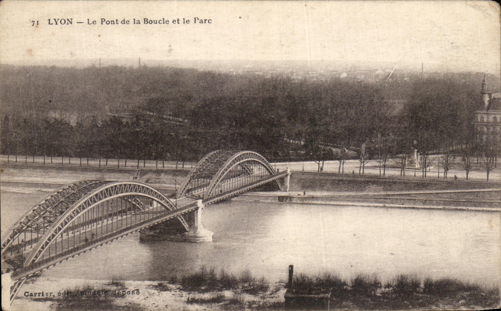 CPA Lyon the Bridge of the Mouth and the Park