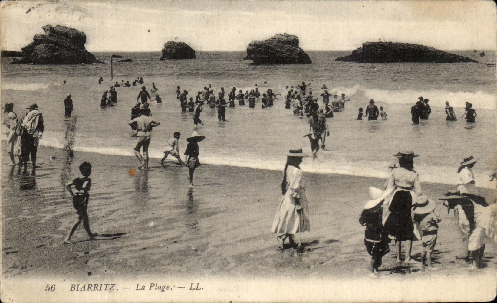CPA Biarritz La Plage Enfants
