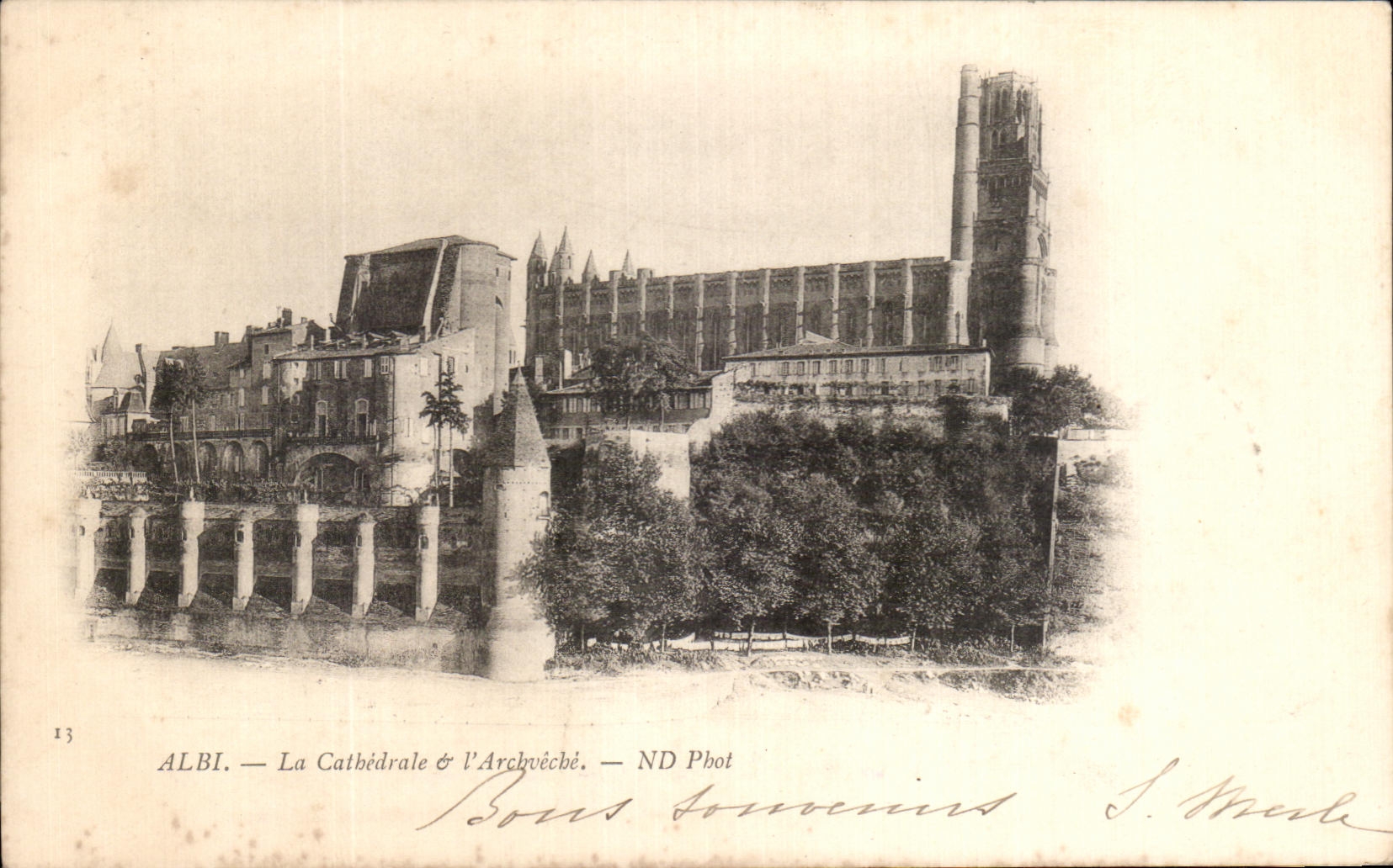 CPA Albi la catedral y el palacio del arzobispo