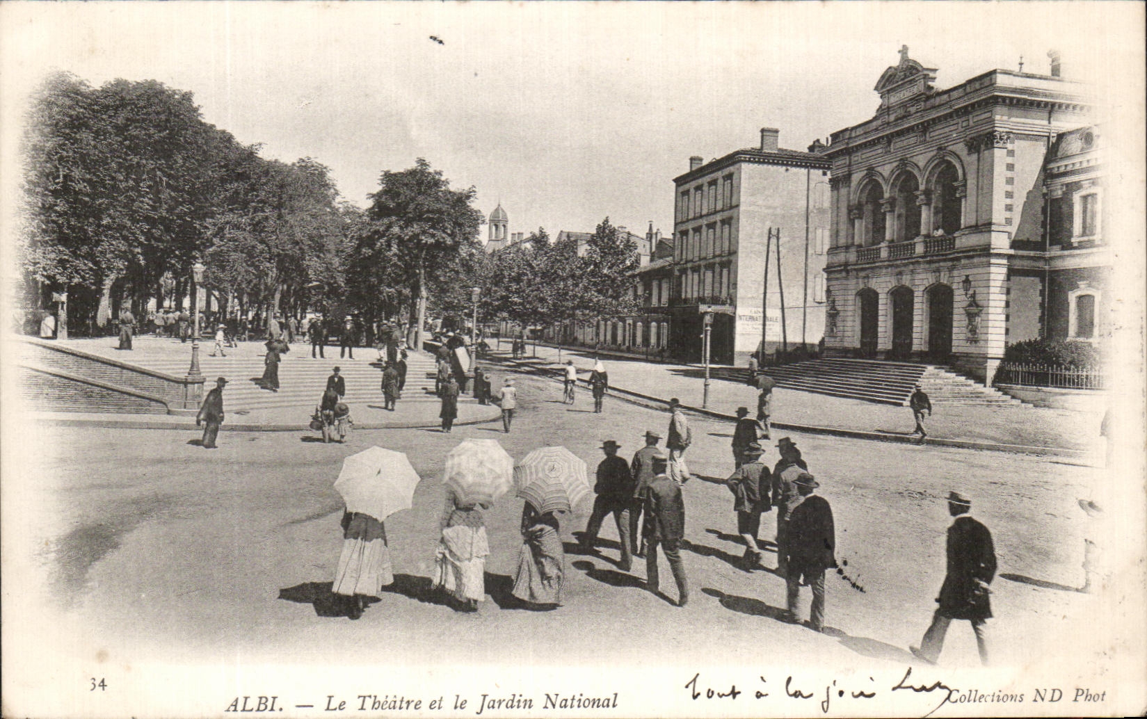 CPA Albi el teatro y el jardin nacional