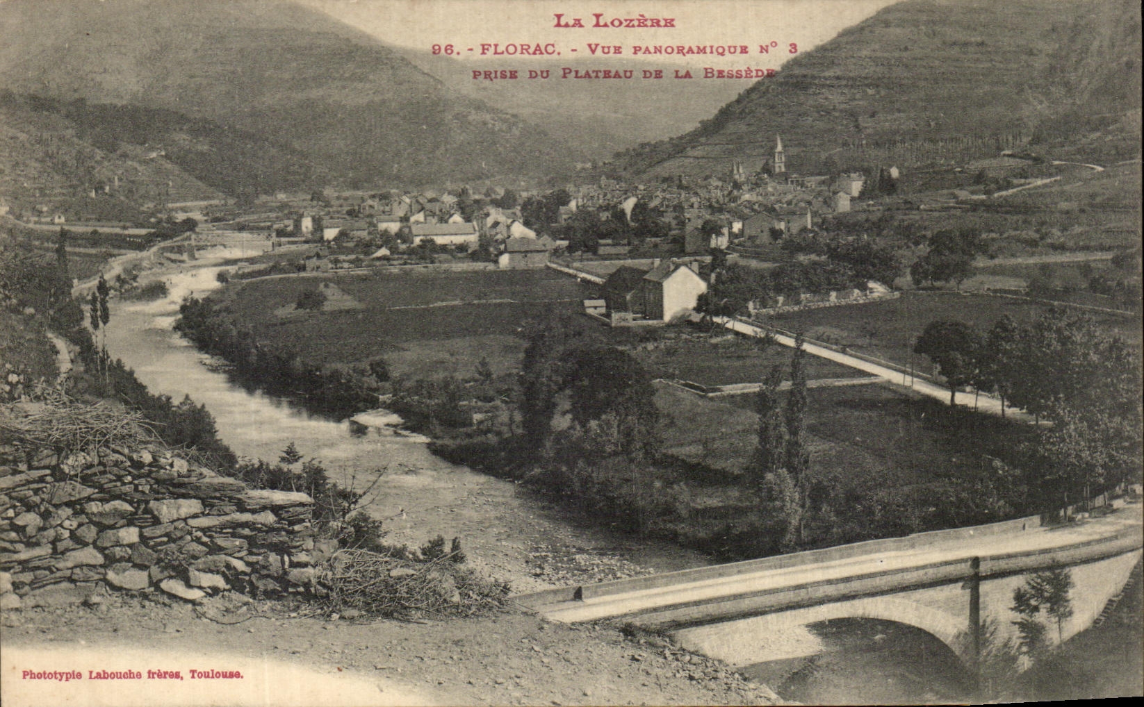 CPA Lozere Florac Panoramic View Of the Plate Of Bessede
