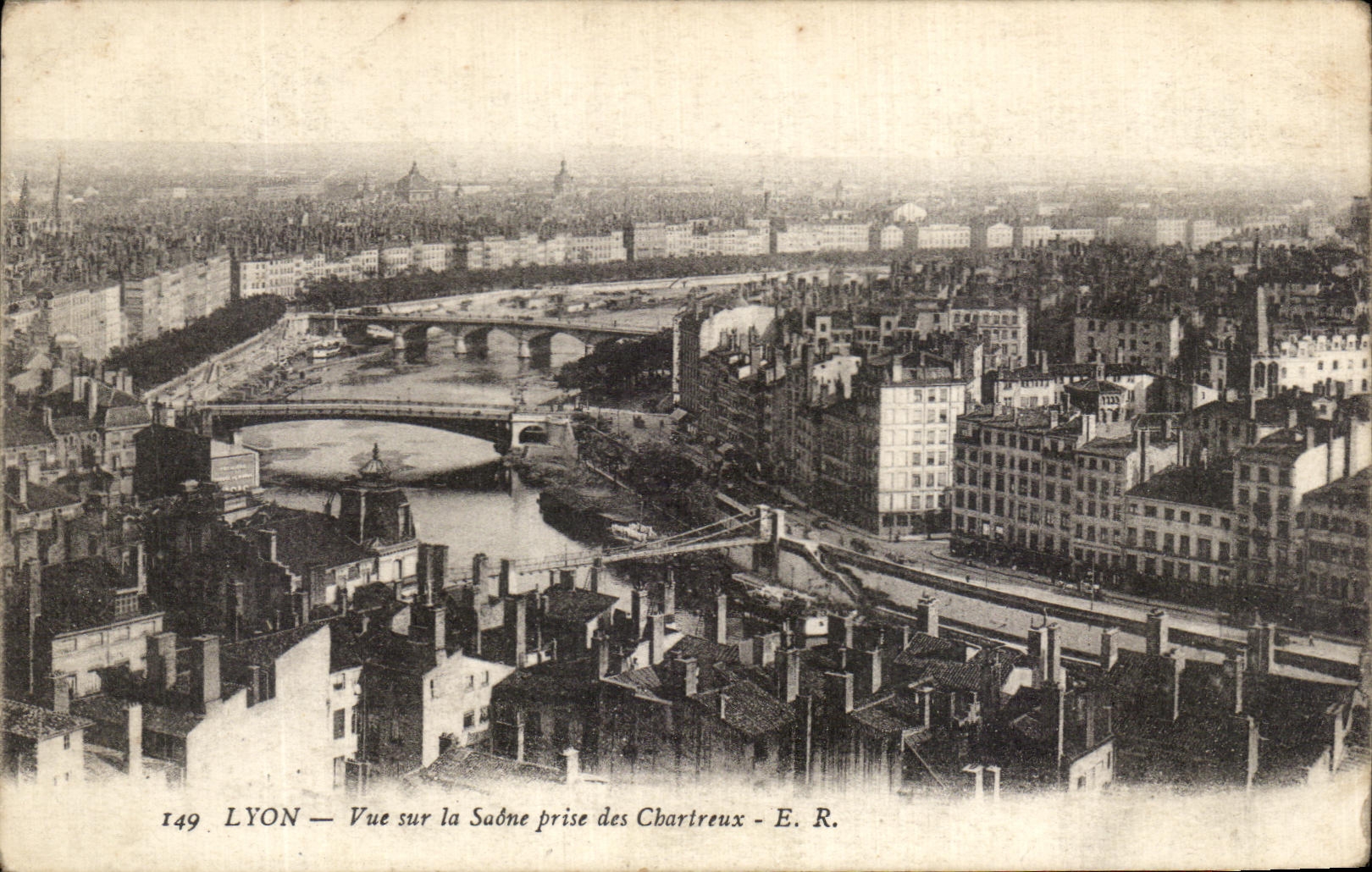 CPA Lyon Seen on the Saone taken of the Carthusian monks