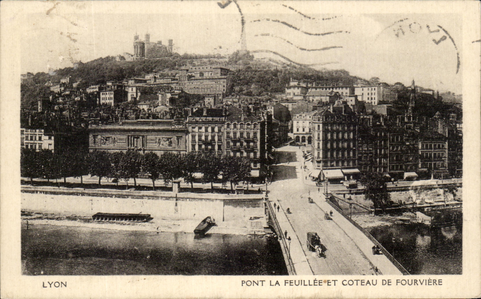 CPA Lyon Bridge Feuillee And Coteau De Fourviere