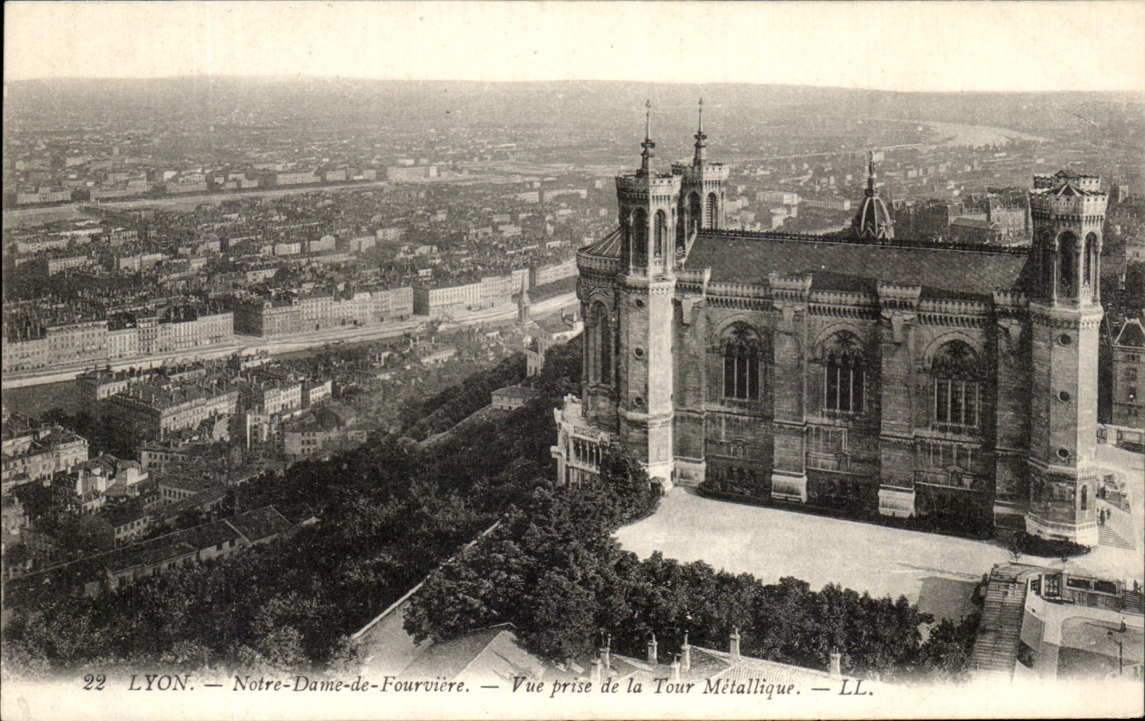 CPA Lyon Our Lady of Fourviere Seen from of the Metaliqur Tower
