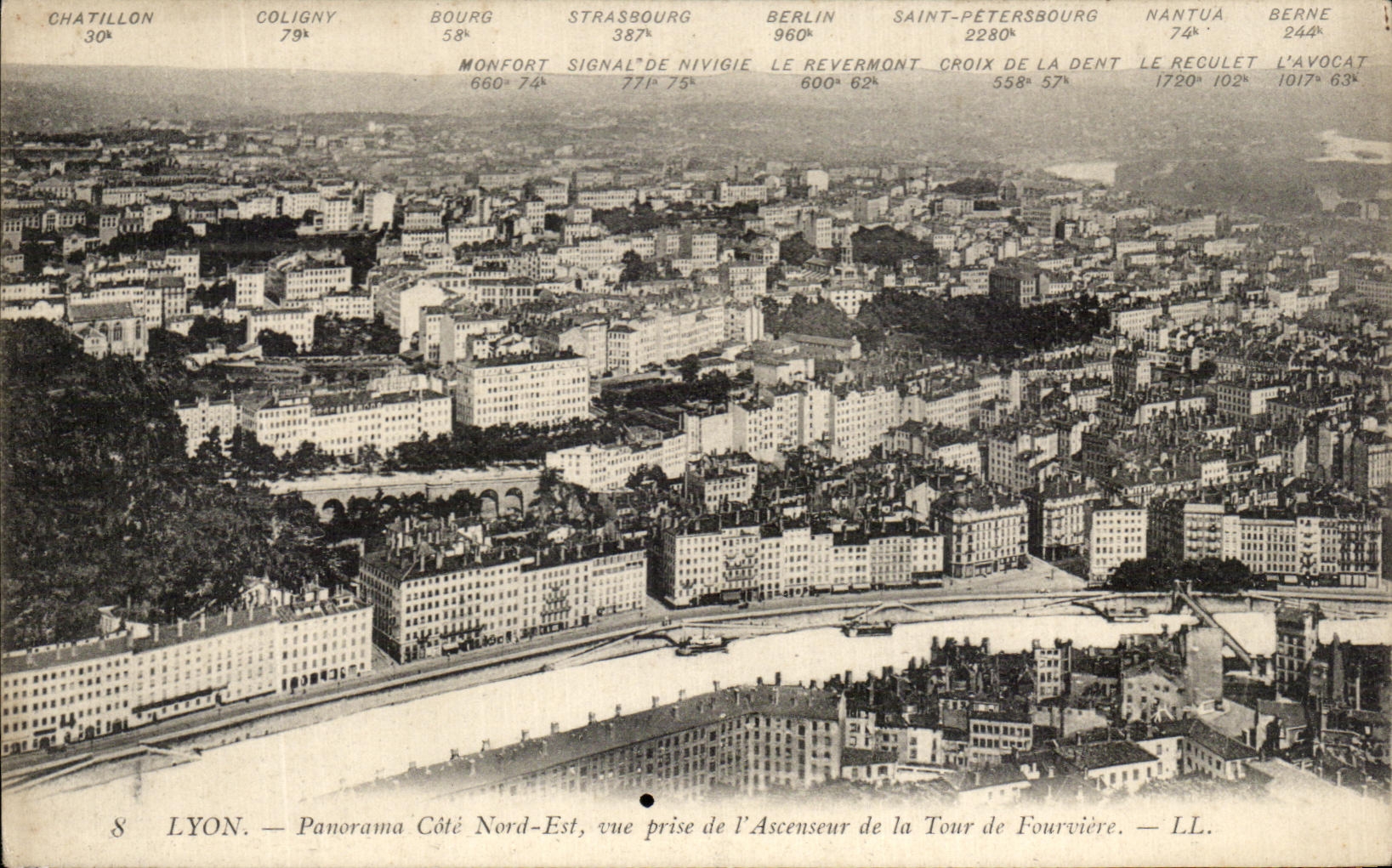 CPA Lyon Panorama Dimensions Northern Is seen from Elevator of the Tower of Fourviere