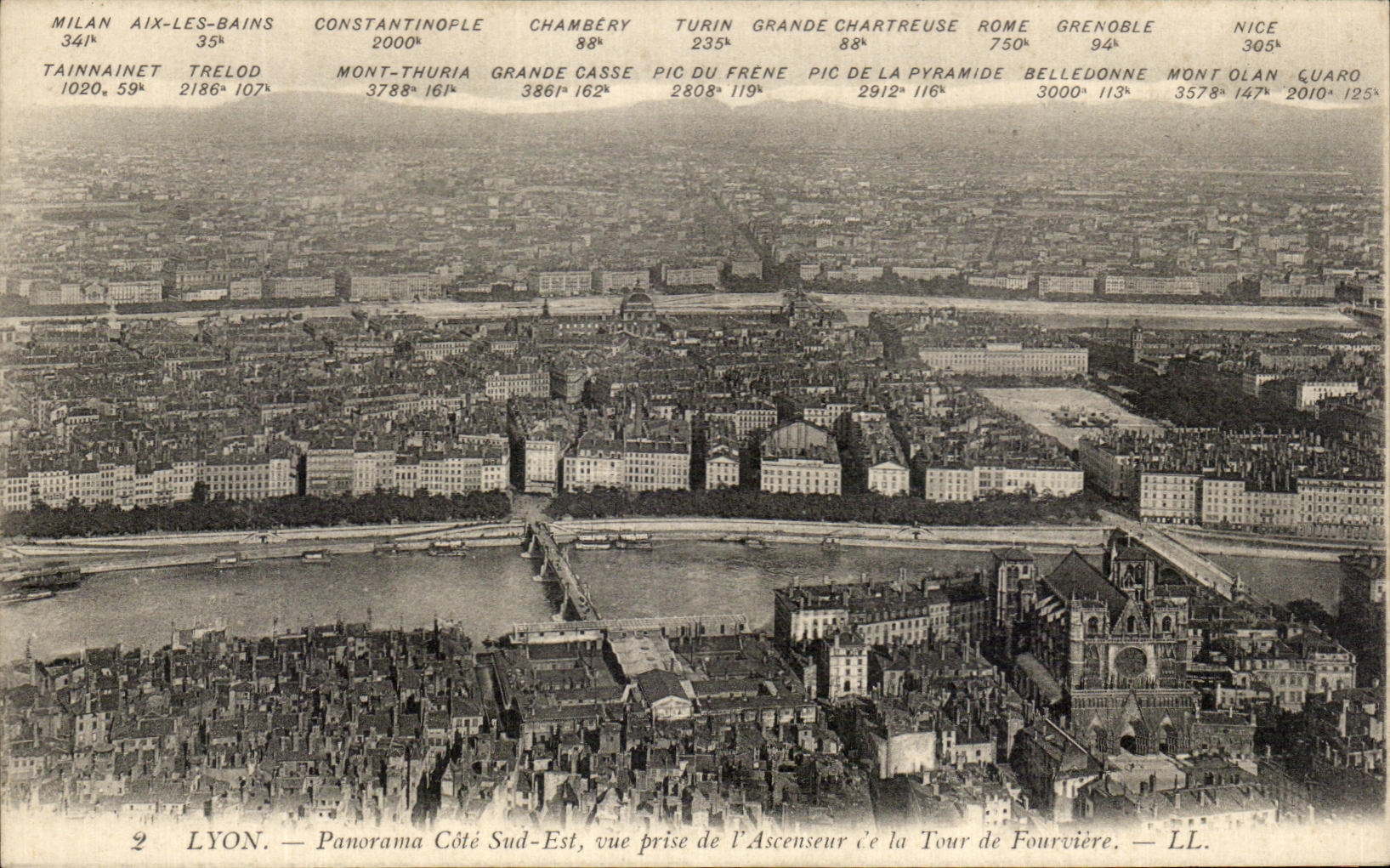 CPA Lyon Panorama Dimensions Southern Is Seen from Elevator this Toyur de Foruviere
