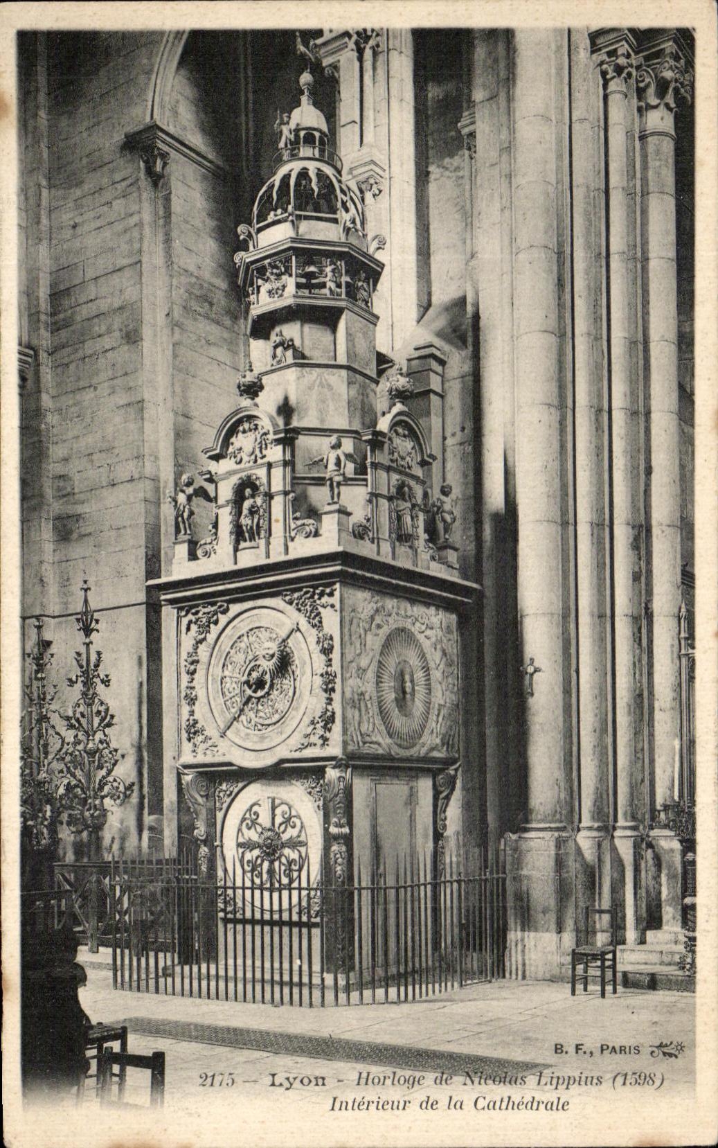 CPA Lyon Clock of Nicolas Lippins Interior of the Cathedral