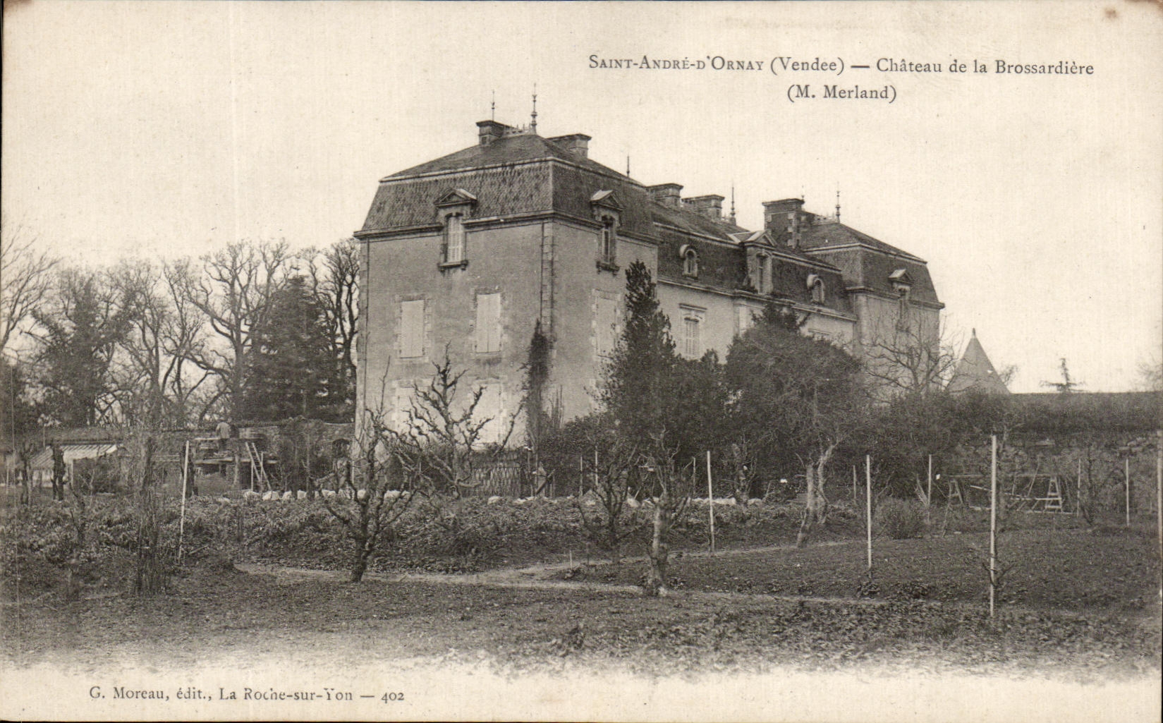 CPA Saint Andre D'Ornay Chateau de la Brossardiere Merland