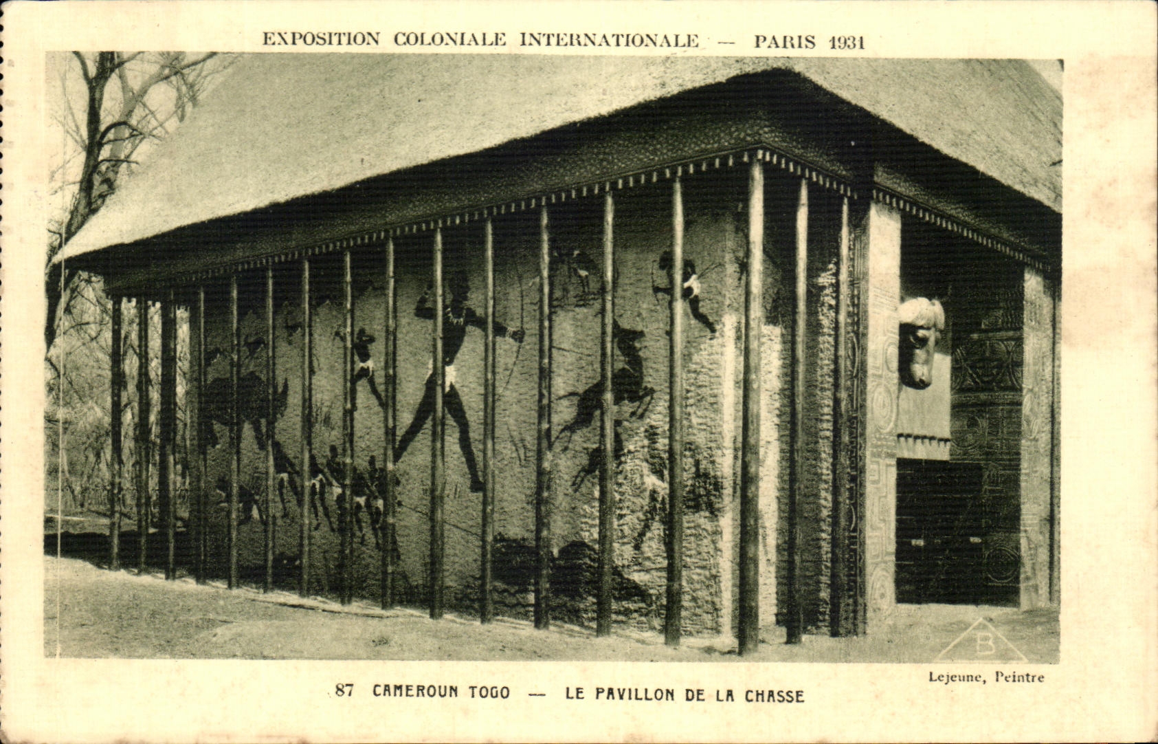 CPA Exposition Colonianle Internationale Paris 1931 Cameroun Togo le pavillon de la chasse