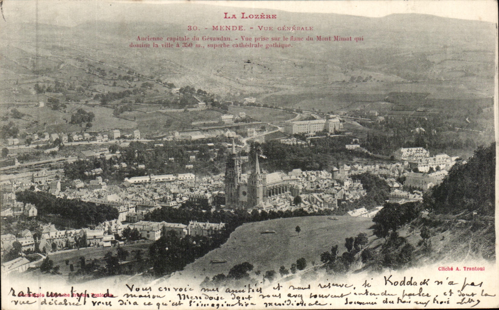 CPA Le Lozere Mende Vue generale