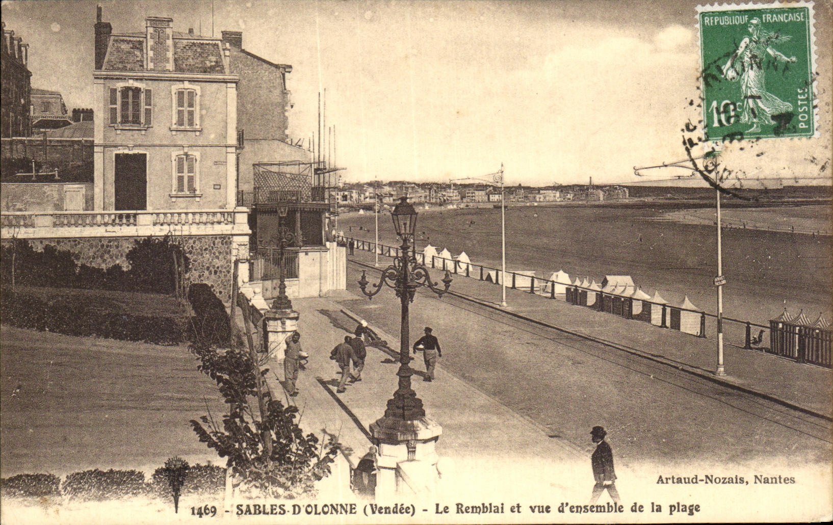 d'Olonne Remblal de los Sables de CPA y cuadro total de la playa