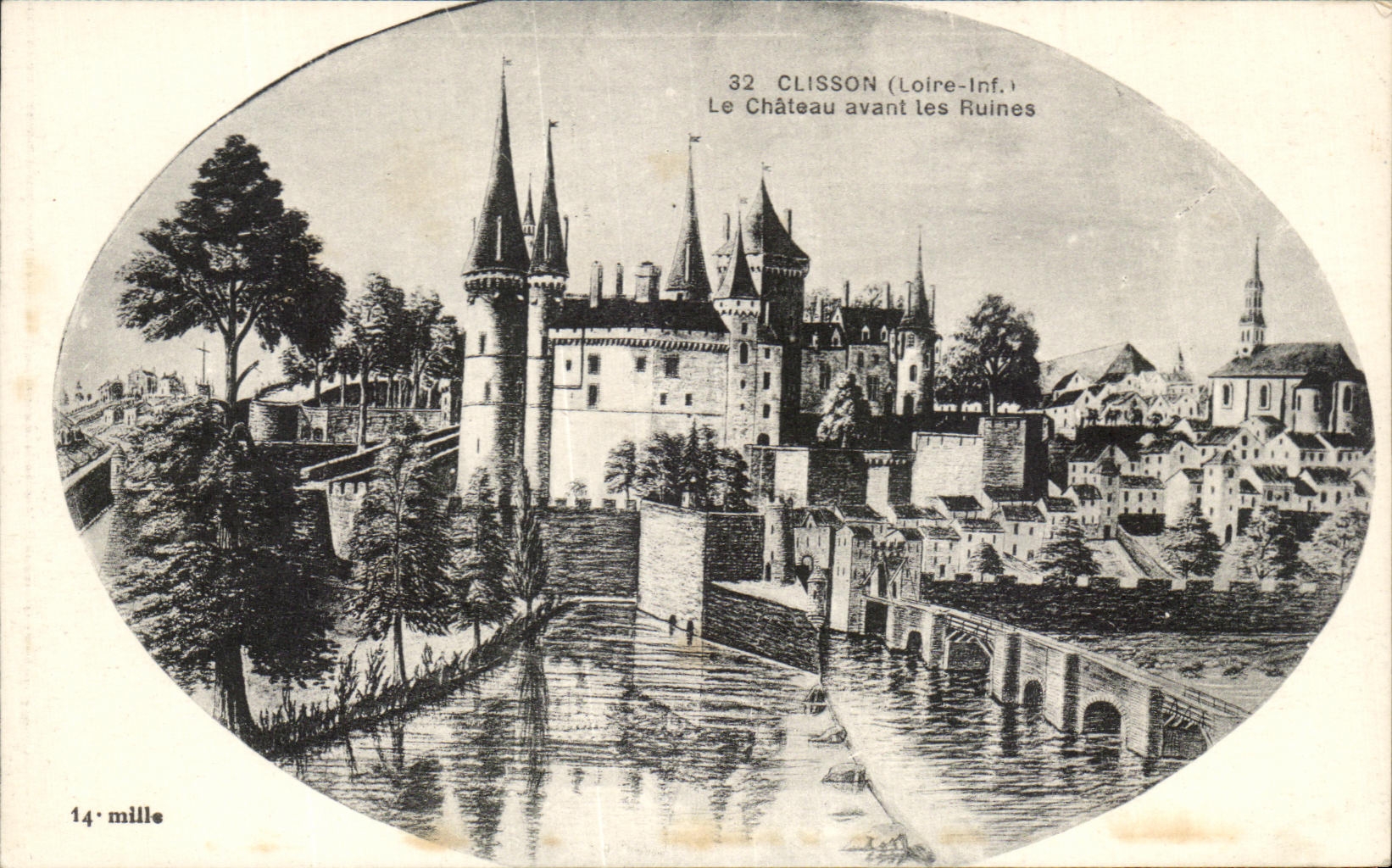 CPA Clisson el castillo antes de las ruinas