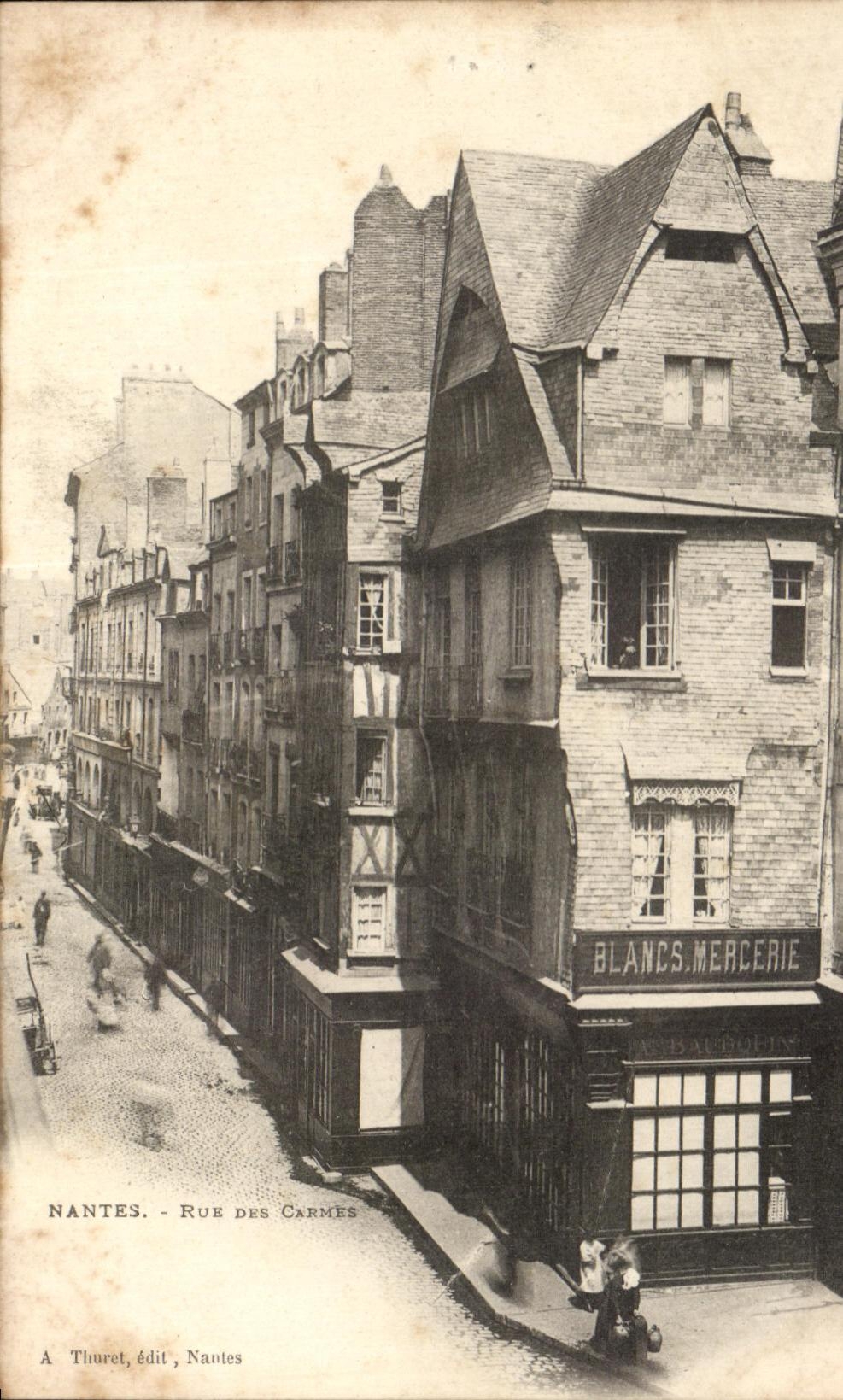 CPA Nantes Street Of the Carmelite friars