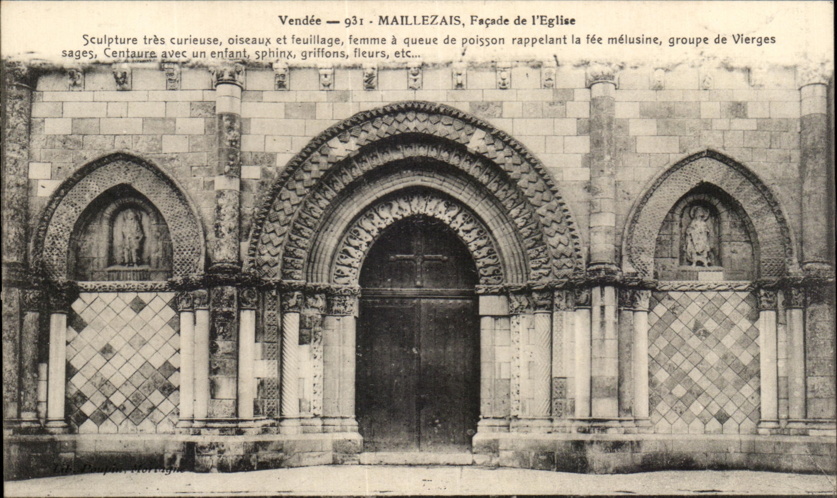CPA Maillezais Frontage of the Church