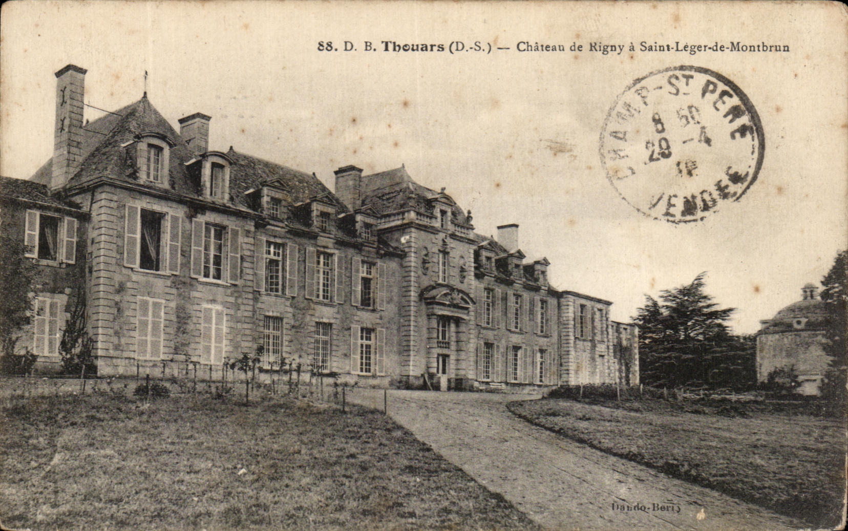 CPA Thouars Chateau de Rigny a Saint Leger de Montbrun