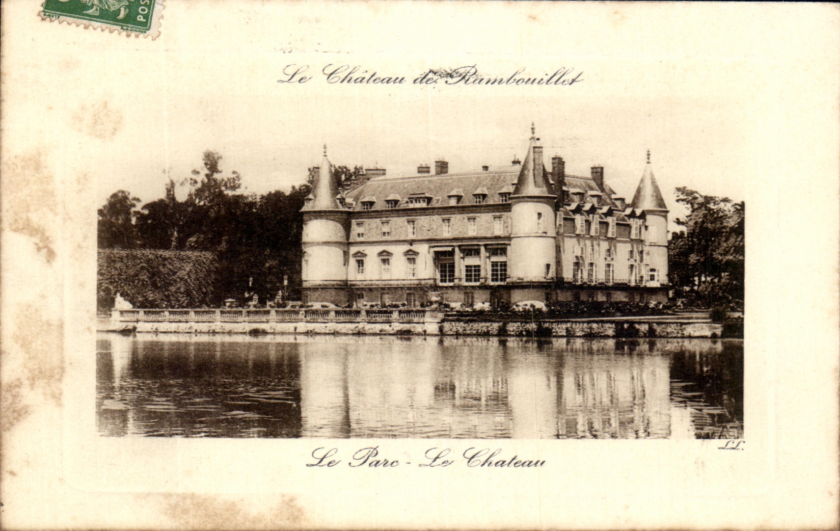 CPA Castle of Rambouillet the park the castle