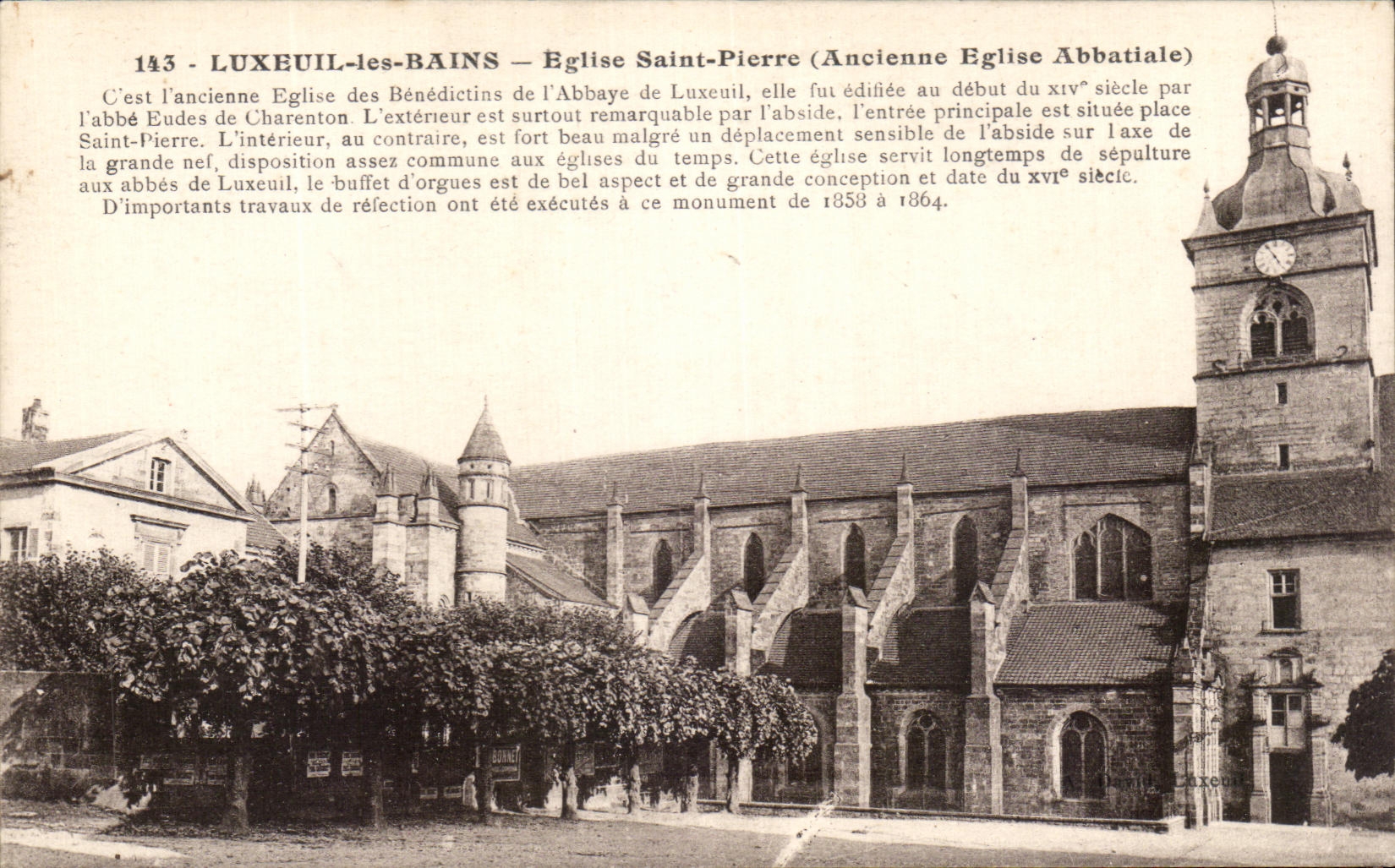 CPA Luxeuil Les Bains Church Saint stone Old abbey church