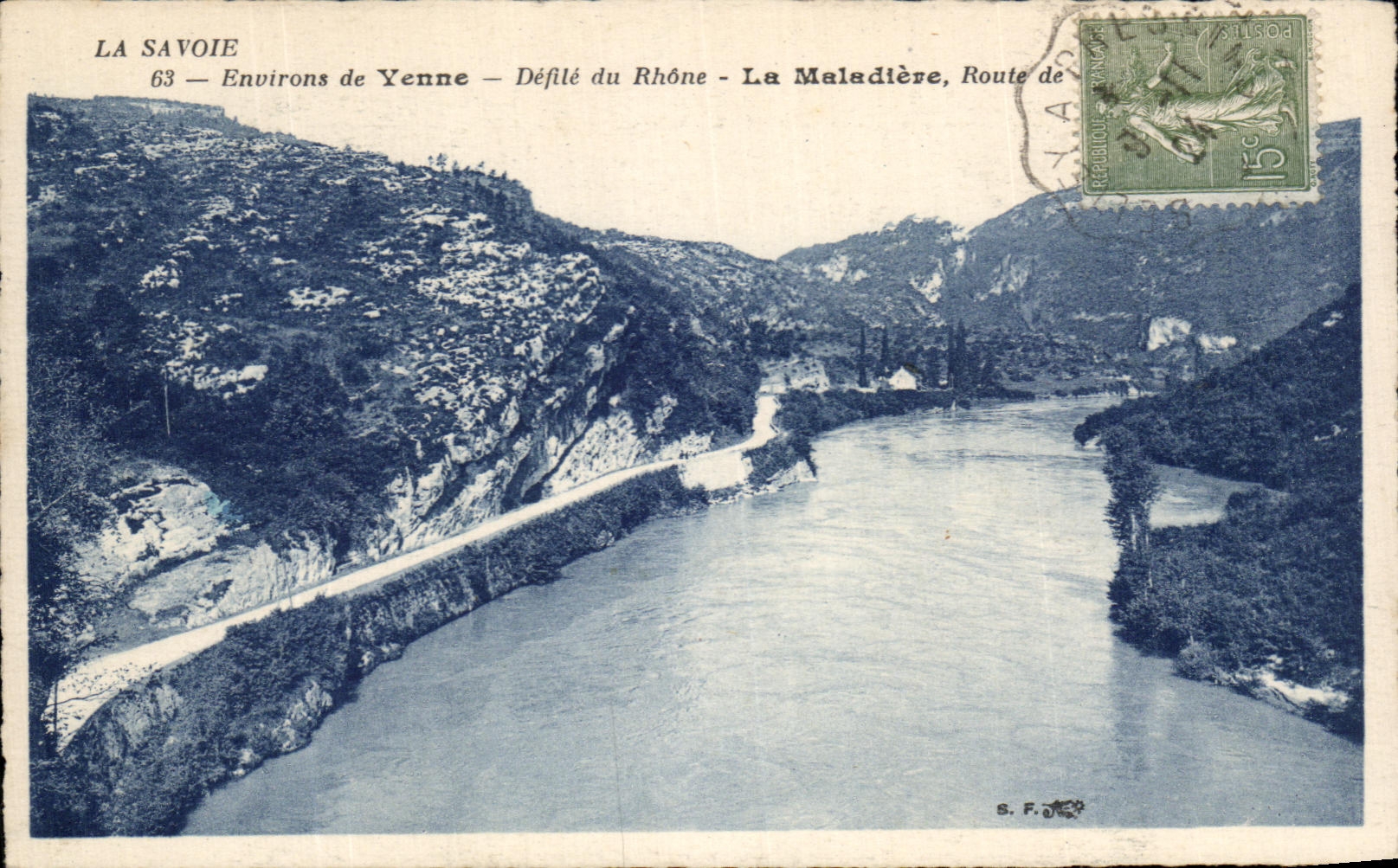 CPA Savoy Surroundings of Yenne Ravelled of the Rhone Maladiere