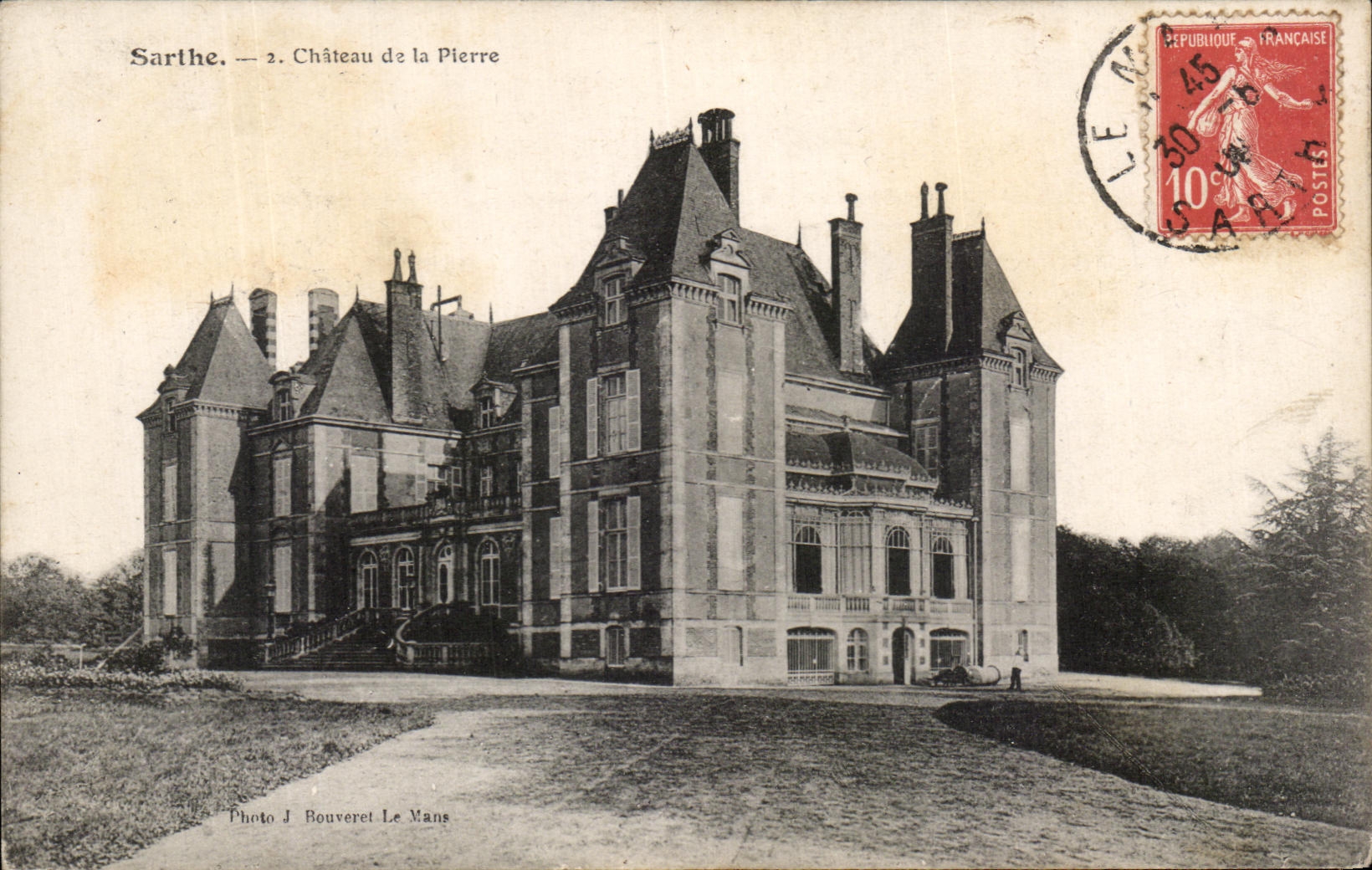 CPA the Sarthe Castle of Pierre