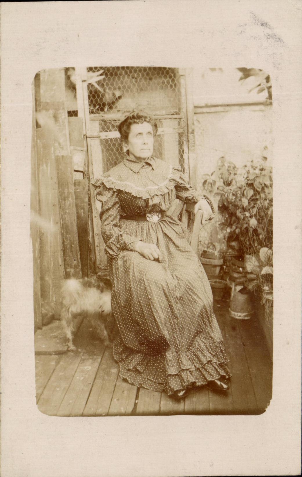 CARTE PHOTO Grand mere Femme Folklore 