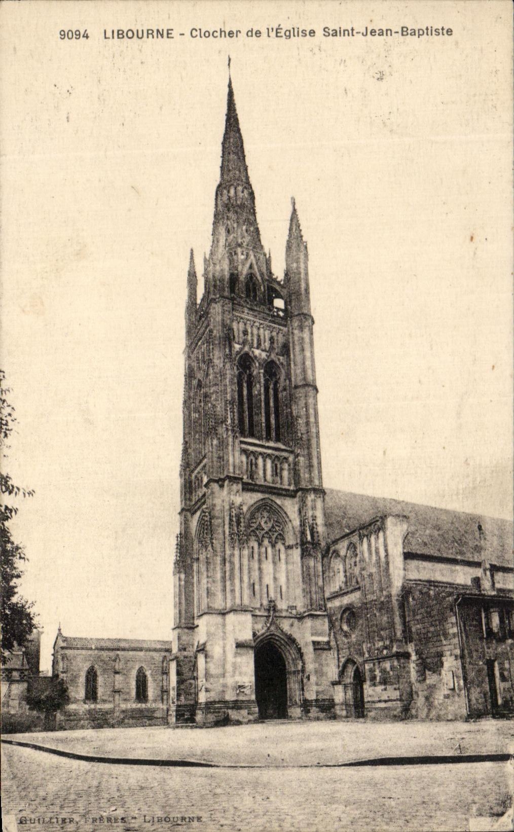 Campana-torre de CPA Libourne del santo Jean Baptiste de Church