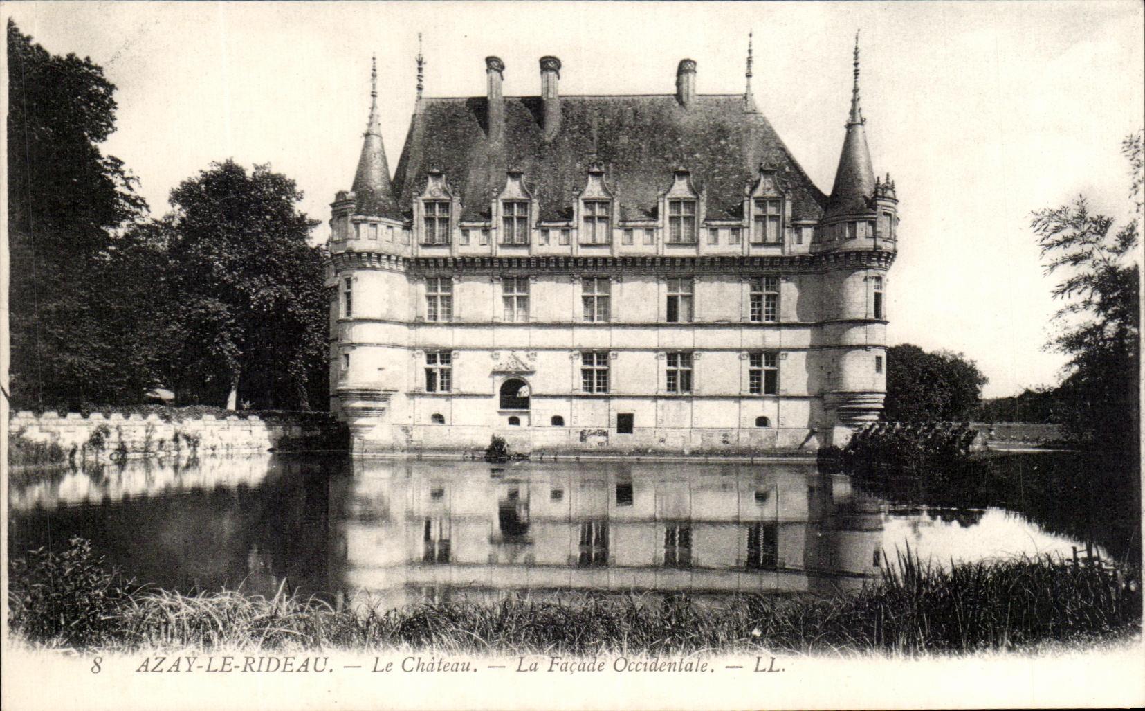 CPA Azay la cortina el castillo el ataque frontal occidental